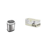 Peer Favorite NINESTARS Trash Can Combo Set, 13 Gal 50L & 2 Gal 8L & DZT-12-9 Automatic Touchless Infrared Motion Sensor Trash... 