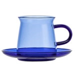 Glass Coffee Mug Grey Coffee Cup 8OZ Large Espresso Cup With Handle Cappuccino Cups For Coffee Americano, Latte, Espresso, Milk... 