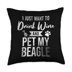 Best Selling Wine Mom Apparel I Just Want to Drink Wine and Pet My German Shepard Funny Throw Pillow, 18x18, Multicolor... 