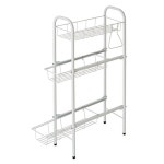 平安伸銅工業 ランドリーサイドラック ホワイト アジャスター付き 幅20×奥行43×高77cm CW-86の通販商品&口コミ情報 | RoomClipショッピング