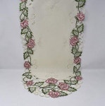 Customer Favorite SAINTY H0608/RS-(16x72) Pink Rose Lacey Edge Oval Table Runner, 16 x 72, Cream | AccuWeather Shop SAINTY... 