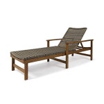 Amazon for Great Deal Furniture Kimberley Outdoor Wicker and Wood Chaise Lounge with Pull-Out Tray, Set of 2, Gray | IBT Shop... 