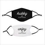 Amazon for Mr and Mrs Custom Face Mask Set, Bride and Groom Wedding Gift, Couples 2Pcs Face Masks Pack With Filter Inserts and... 