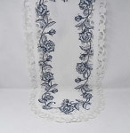 Customer Favorite SAINTY H0608/RS-(16x72) Pink Rose Lacey Edge Oval Table Runner, 16 x 72, Cream | AccuWeather Shop SAINTY... 