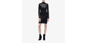 Versace Jeans Couture Long Sleeve Turtleneck Mini Dress | The Style Room, powered by Zappos