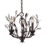 Customer Favorite ELK Lighting 10333/3L Ribbed Glass Collection 3 Light Chandelier, 10 x 5 x 36, Satin Nickel | AccuWeather Shop... 