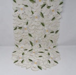 Customer Favorite SAINTY H0608/RS-(16x72) Pink Rose Lacey Edge Oval Table Runner, 16 x 72, Cream | AccuWeather Shop SAINTY... 