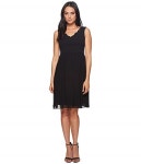 Adrianna Papell Knit Crepe Scalloped Fit & Flare at Zappos.com Adrianna Papell Knit Crepe Scalloped Fit & Flare