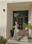 리리앤코 [1만3천장 돌파♥]콘티브 밴딩 브이넥 리본 롱 원피스
