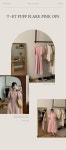 메이드제이 [베스트재진행] 티엣 퍼프 플레어 핑크 원피스_OPS5893