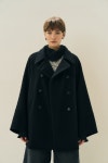 [메종마레]Handmade Loose Peacoat, Black [W CONCEPT]