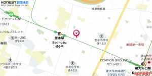 A to Bの地図・行き方｜聖水洞・ソウルの森(ソウル)のグルメ・レストラン｜韓国旅行「コネスト」 A to Bの地図・行き方｜聖水洞... 