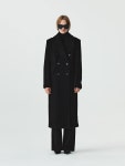 WOOL CASHMERE MAXI DOUBLE COAT IN BLACK :상세정보 - HAGO(하고)