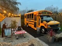 School bus stay! - Review of Manor House Glamping, Blackpool, England - Tripadvisor