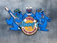 Three Jimmys sign - Three Jimmys Good Time Eatery, 개틀린버그 사진 - 트립어드바이저