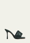 Bottega Veneta Bv Lido 120mm Intrecciato Sandals In Black | ModeSens
