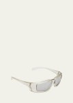 Rick Owens Mens Rick Clear Frame Square Sunglasses - Bergdorf Goodman Rick Owens Mens Rick Clear Frame Square Sunglasses