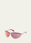 Moncler Mirrored Metal Alloy Shield Sunglasses - Bergdorf Goodman Moncler Mirrored Metal Alloy Shield Sunglasses