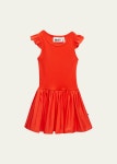 Molo Girls Cille Frill Ribbed Dress, Size 3T-14 - Bergdorf Goodman