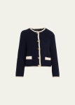 Nili Lotan Perah Contrast-Trimmed Wool Jacket - Bergdorf Goodman Nili Lotan Perah Contrast-Trimmed Wool Jacket