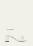 Loeffler Randall Kimora Pleated Bow Ankle-Strap Sandals - Bergdorf Goodman Loeffler Randall Kimora Pleated Bow Ankle-Strap Sandals