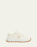 Moncler Emilia Mixed Leather Low-Top Sneakers - Bergdorf Goodman