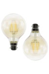 Lighting | Pack of 2 Gold Tint 4W B22 Bayonet Cap Globe Bulb | BHS Lighting