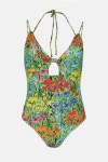 Swimwear | Ditsy Floral Double Strap Keyhole Swimsuit | Oasis