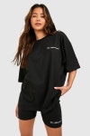 Shorts Co-ords | Dsgn Studio Text Slogan Oversized T-shirt And Cycling Short Set | boohoo