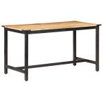 Dining Tables & Chairs | Dining Table 140x70x76 cm Solid Rough Mango Wood | Berkfield Home