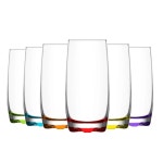 Glassware | Adora Coloured Highball Glasses - 390ml - 6 Colours - Pack of 6 | LAV