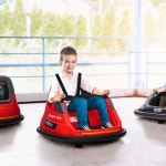 Toy Vehicles | Kids Bumper Car, 360° Spin 12V Dual Motor Waltz Car - Red | HOMCOM