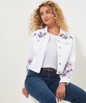 Jackets & Coats | Metallic Thread Embroidered Stretch Denim Jacket | Joe Browns