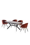 Dining Tables & Chairs | Vittorio Blaze’ LUX Dining Set with a Table & Chairs Set of 4 | Life Interiors