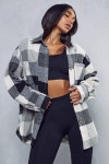 Jackets & Coats | Brushed Checked Shacket | MissPap