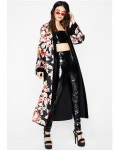 Leopard Silk Longline Kimono | Dolls Kill Animal Attraction Silky Kimono