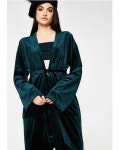 Leopard Silk Longline Kimono | Dolls Kill Animal Attraction Silky Kimono