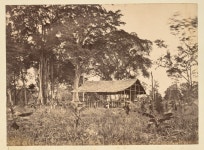 [Village situated on a bend in a river] (Getty Museum)