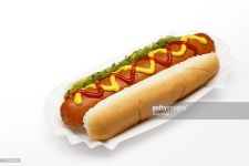 Ballpark Hotdog Stock Photo | Getty Images Ketchup, mustard and relish on a hot dog