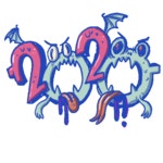 New Years Monster Sticker by Nate Bear for iOS & Android | GIPHY