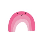 Pink Rainbow Sticker for iOS & Android | GIPHY