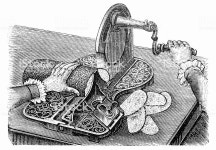 식품 절단기 정육점에 대한 스톡 벡터 아트 및 기타 이미지 - iStock Antique illustration of hands using old food cutter