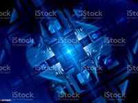 블루 야 광 양자 컴퓨터 양자컴퓨팅에 대한 스톡 사진 및 기타 이미지 - iStock Blue glowing futuristic quantum computer... 