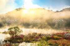 Vd702 아침 안개 용 담 호 0명에 대한 스톡 사진 및 기타 이미지 - iStock 물안개 낀 용담호의 아침