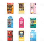 자동 판매기 기계 세트 만화 벡터 자동판매기에 대한 스톡 벡터 아트 및 기타 이미지 - iStock Cartoon Vending Machine Set... 
