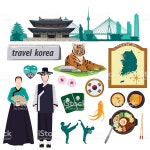 Illustration 여행 민국 한국에 대한 스톡 벡터 아트 및 기타 이미지 487470524 | iStock illustration. travel Korea.