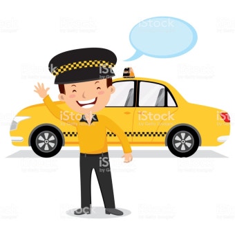 택시 드라이버와 노란 택시 택시 기사에 대한 스톡 벡터 아트 및 기타 이미지 - iStock Vector illustration of taxi driver and...