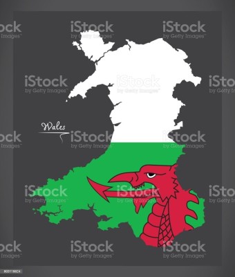 웨일즈 지도 웨일스어 국기 일러스트 0명에 대한 스톡 벡터 아트 및 기타 이미지 - iStock Wales map with Welsh national flag illustration