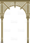 Wood Delicate Arch 전망대에 대한 스톡 벡터 아트 및 기타 이미지 - iStock Openwork arch Wooden pergolas or verandas of the... 