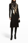 Tory Burch Oversized Patchwork Wool-Silk Scarf